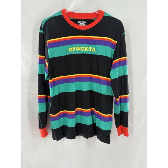 OFWGKTA Striped Long Sleeve Shirt Adult Medium Odd Future Logo Golf Wang - Picture 1 of 7